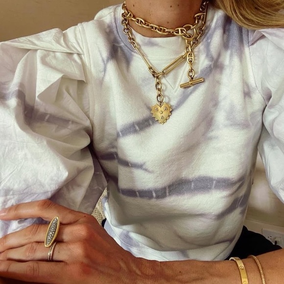 ULLA JOHNSON ELLIOT PUFF SLEEVED LAVENDER
TIE-DYE TOP PETITE - Picture 1 of 16